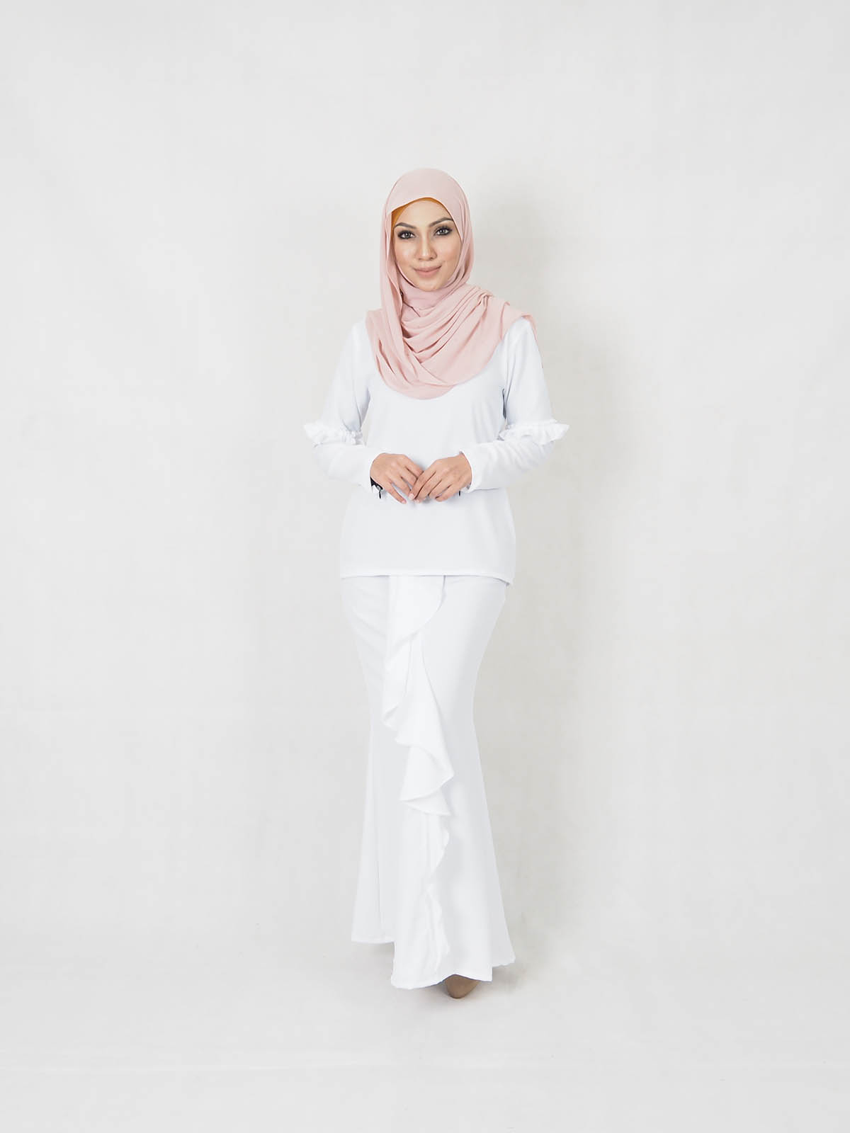 SW5347 MODERN STYLISH KURUNG WHITE