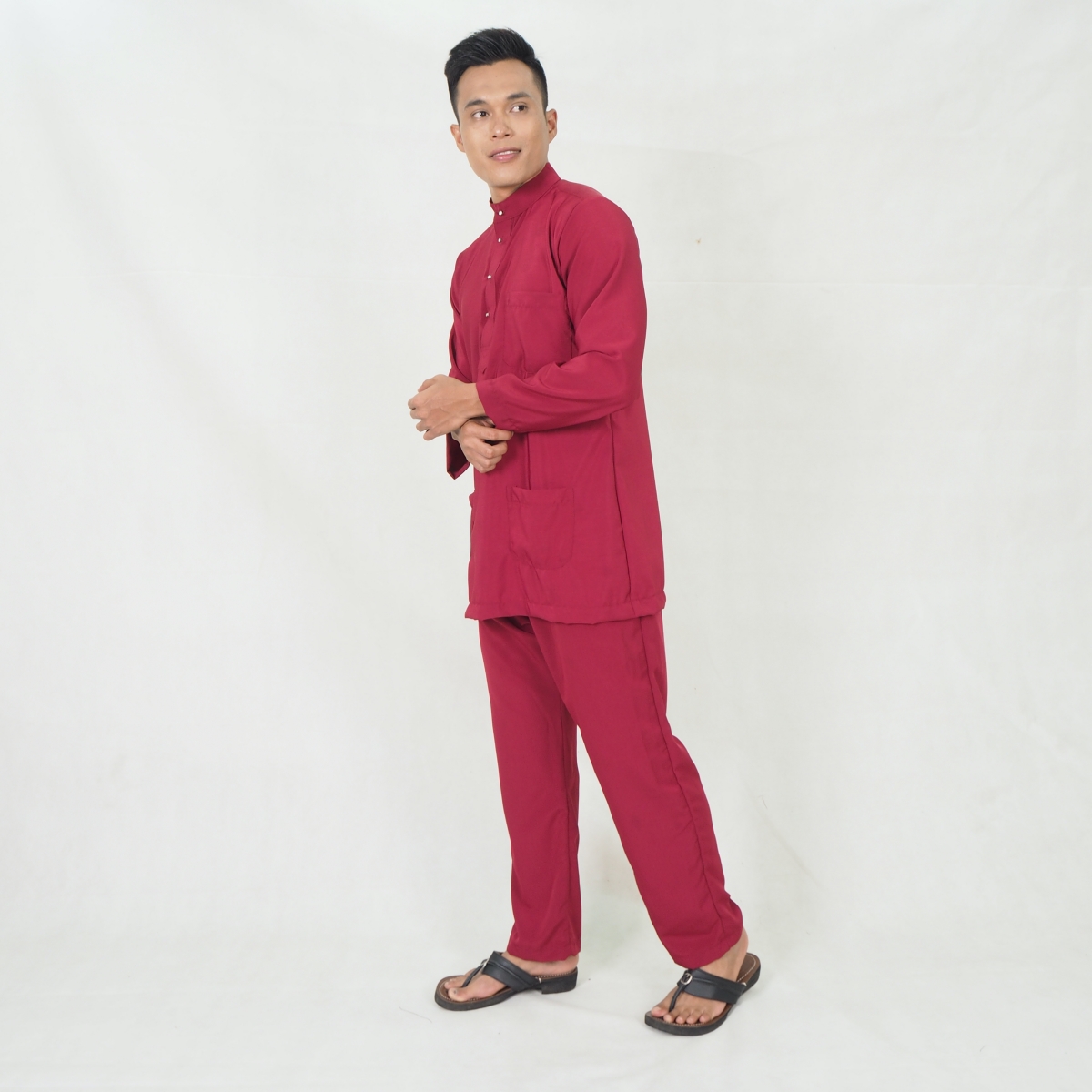 SW5218 MEN BAJU MELAYU SET MAROON