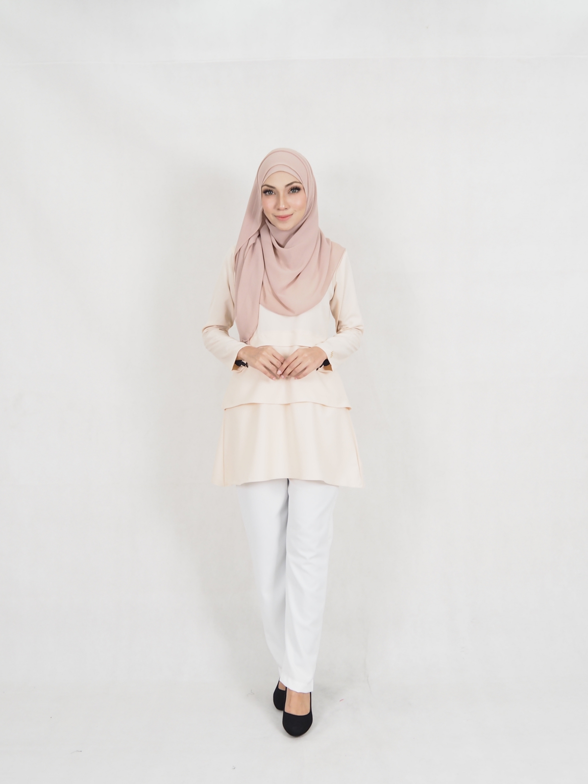 SW5329 NIDIYA BLOUSE & PALAZZO SET CREAM