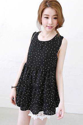 BM71277 KOREAN FASHION BLOUSE BLACK
