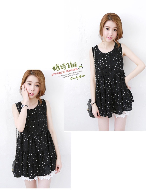 BM71277 KOREAN FASHION BLOUSE BLACK
