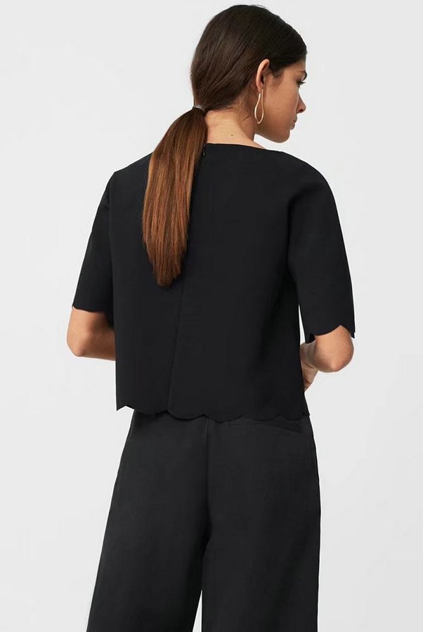 BM71282 Women's Embroidered Top Black