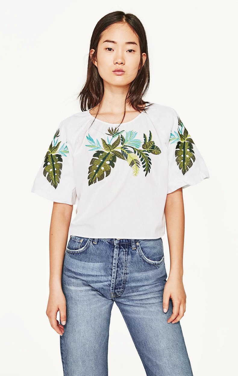 BM71289 Embroidered  Top As Picture