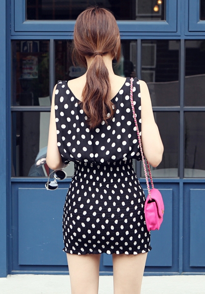 BM71301 Polka Dot Dress As Picture
