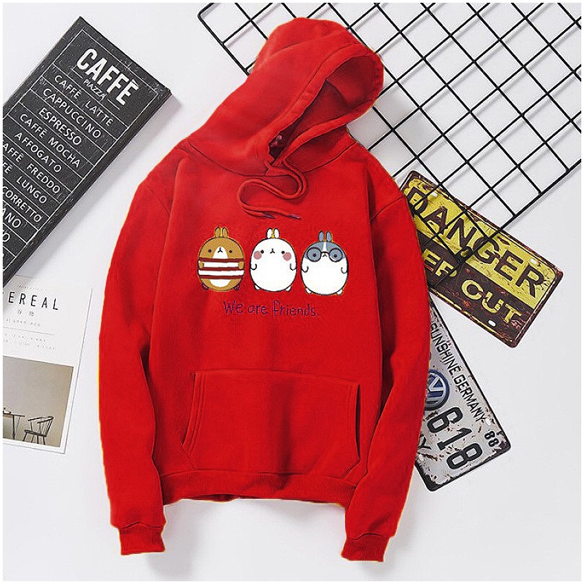 KW80735 CUTE WOMEN'S HOODIE RED