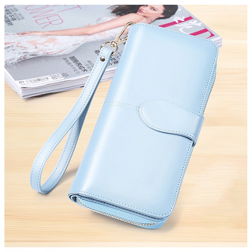 KW80746 PREMIUM TRENDY WOMEN'S PURSE LIGHT BLUE