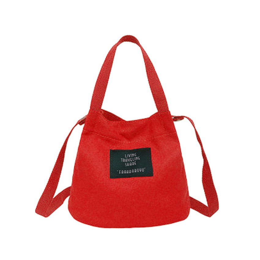 KW80761 Casual Canvas Women's Tote Bag Red