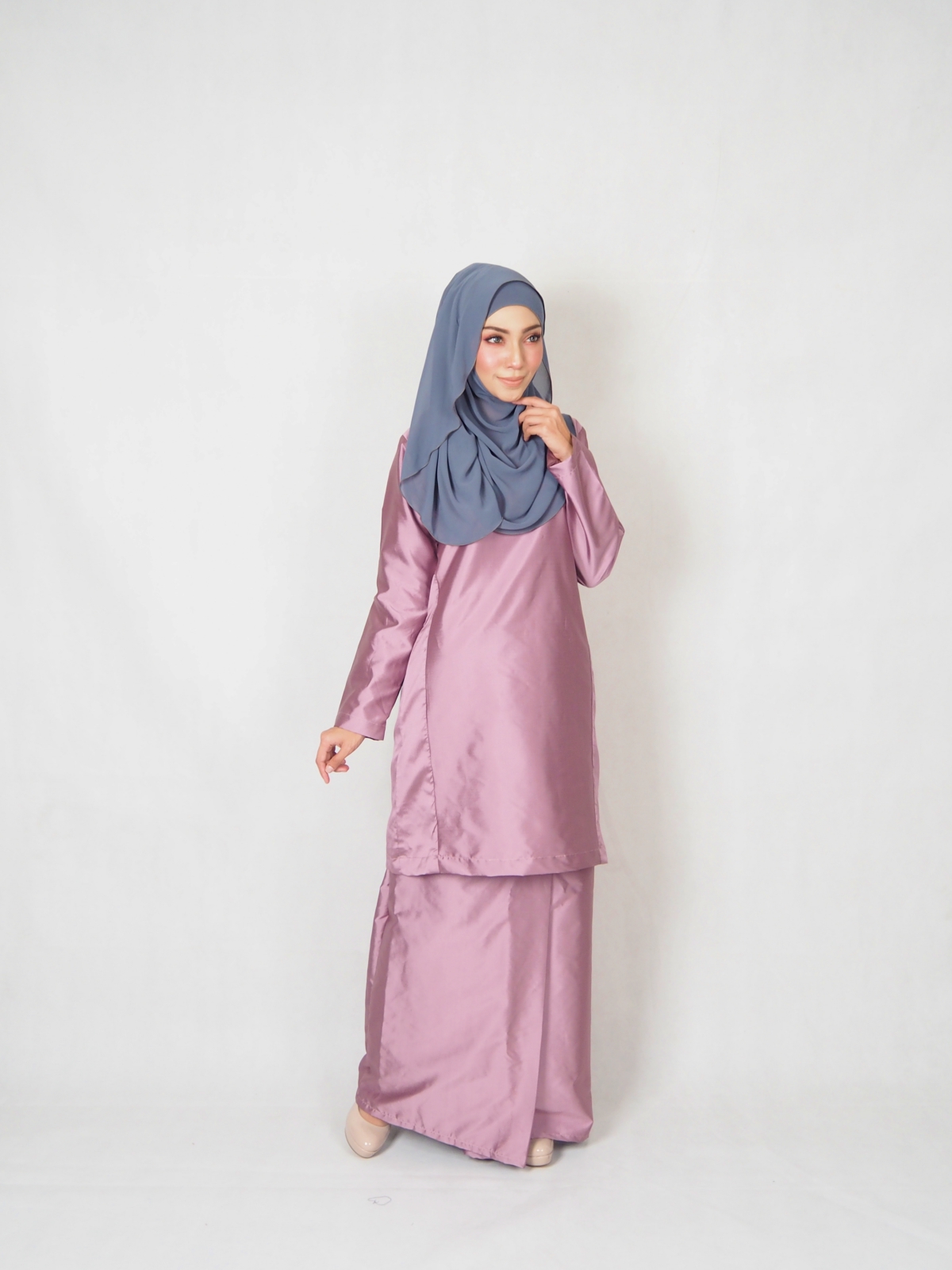 SW5348 BAJU KURUNG PAHANG DUSTY PINK