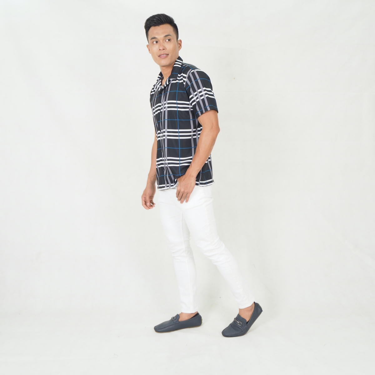 SW5349 SLIM FIT MENS TOP BLACK