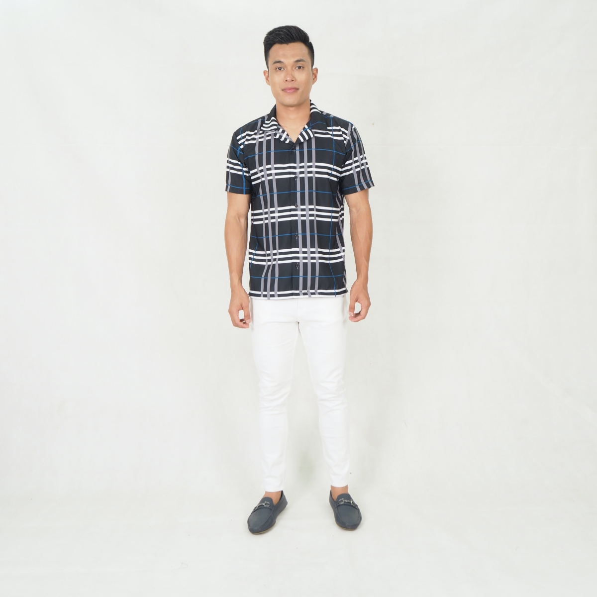 SW5349 SLIM FIT MENS TOP BLACK