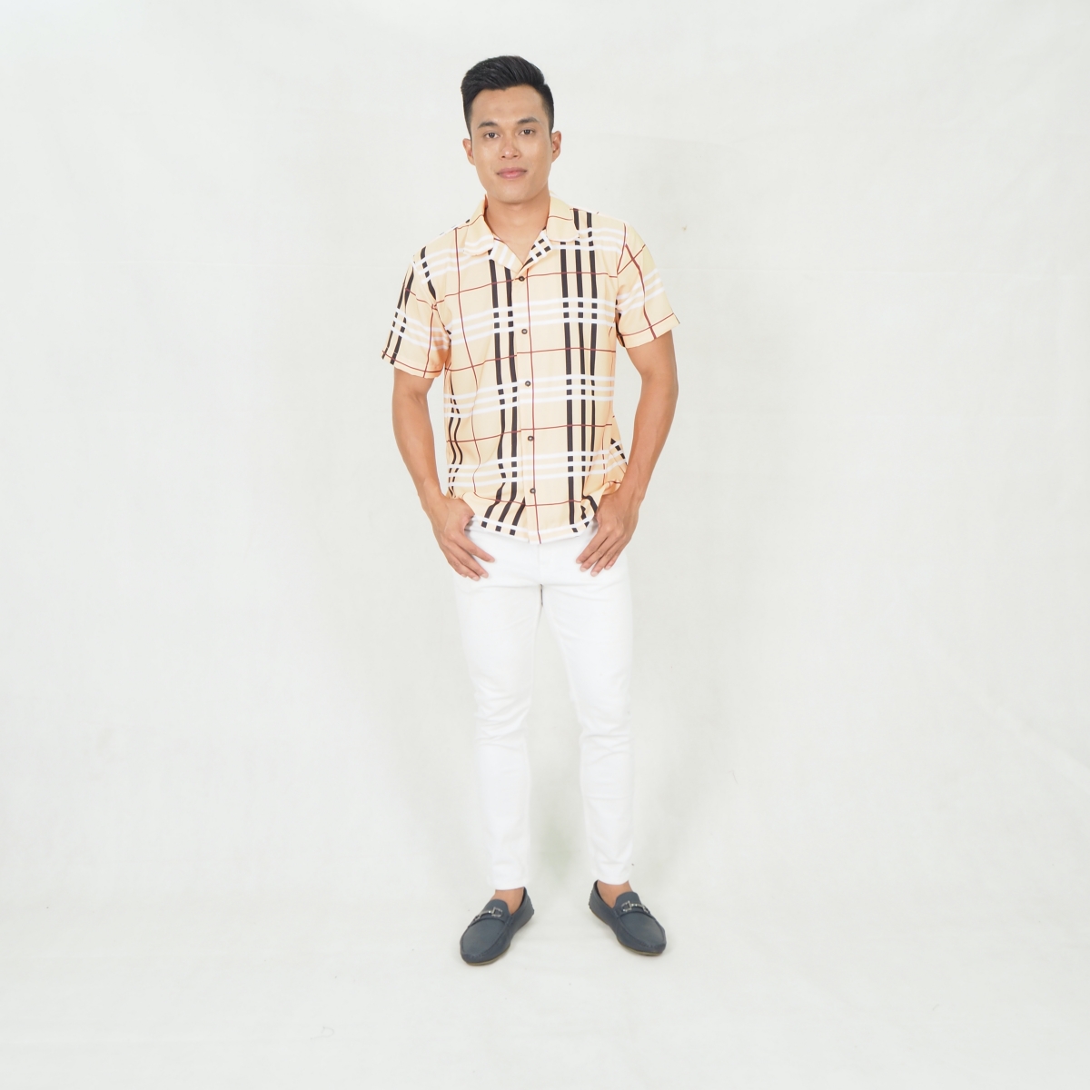 SW5349 SLIM FIT MENS TOP CREAM