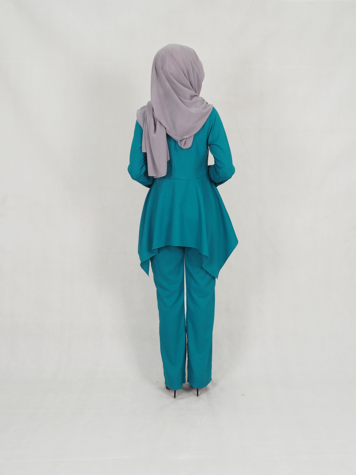 SW5351 PLUS SIZE BLOUSE & PANTS SET GREEN