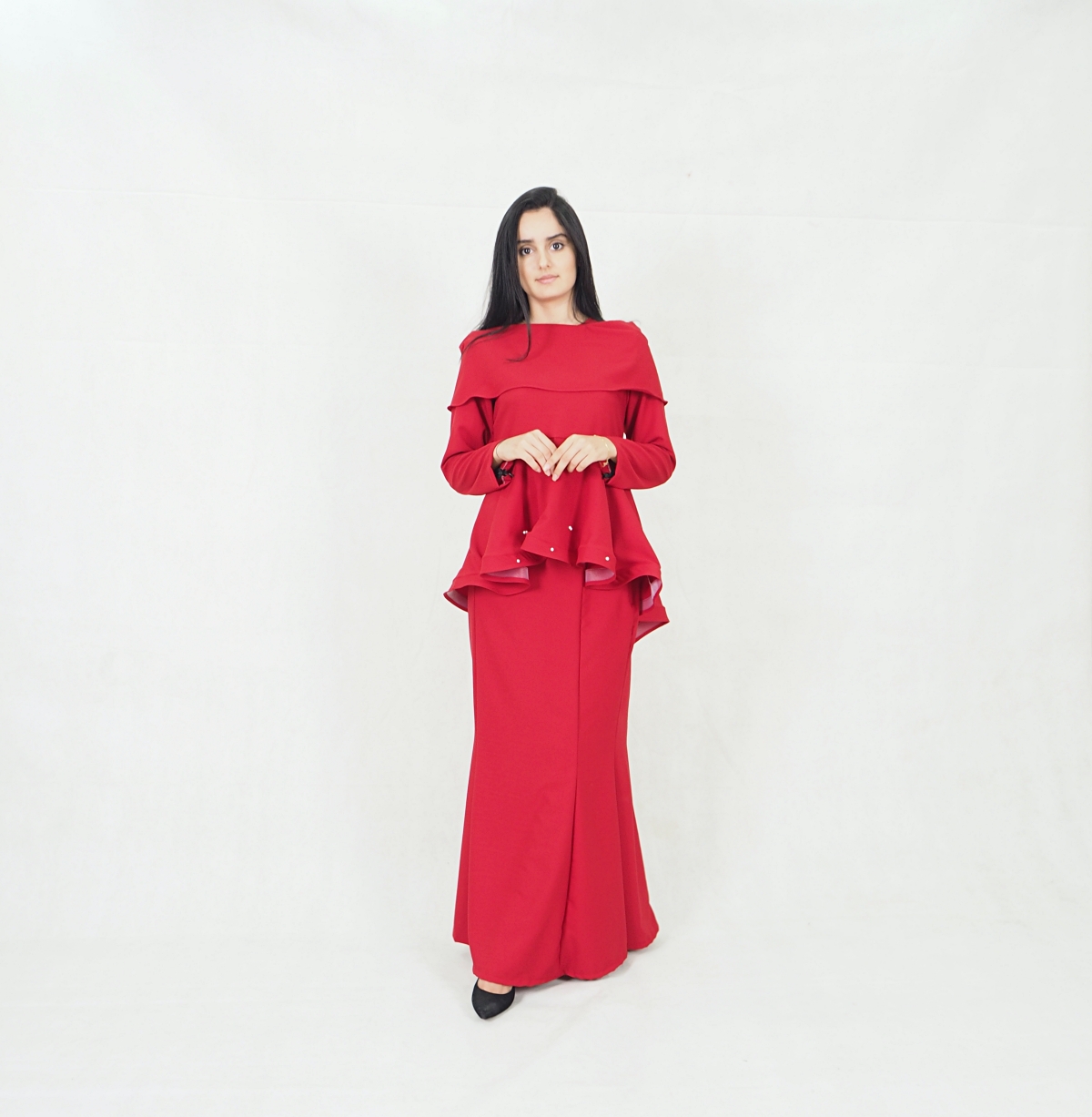 SW5352 MODERN PEPLUM BAJU KURUNG AS PICTURE