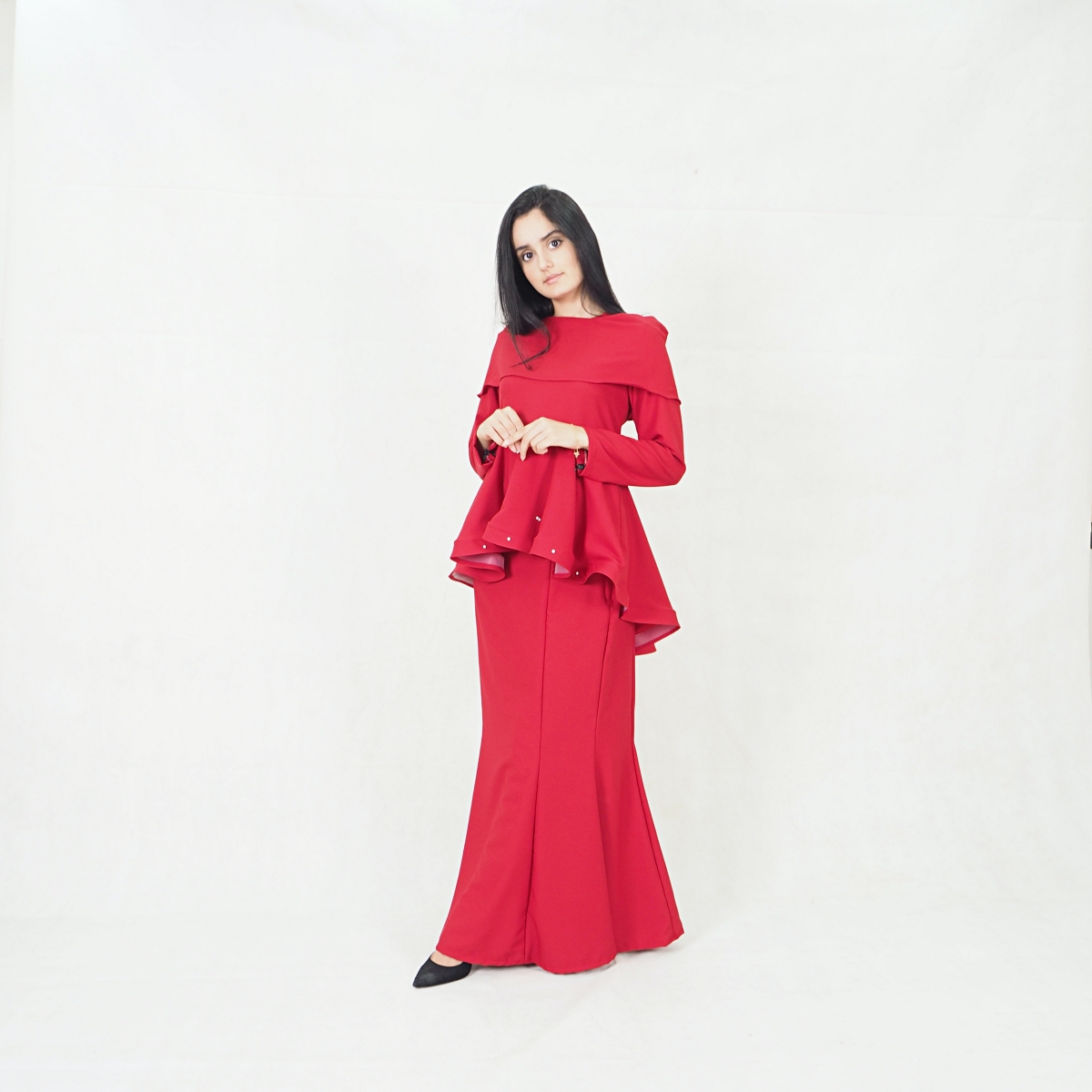SW5352 MODERN PEPLUM BAJU KURUNG AS PICTURE