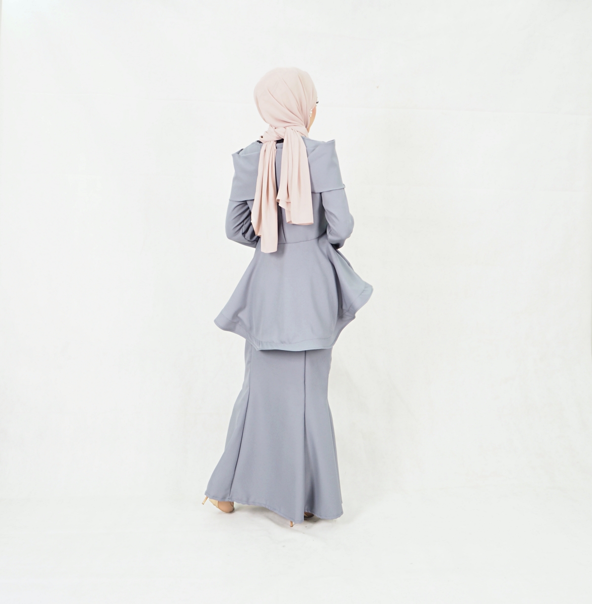 SW5352 MODERN PEPLUM BAJU KURUNG GREY