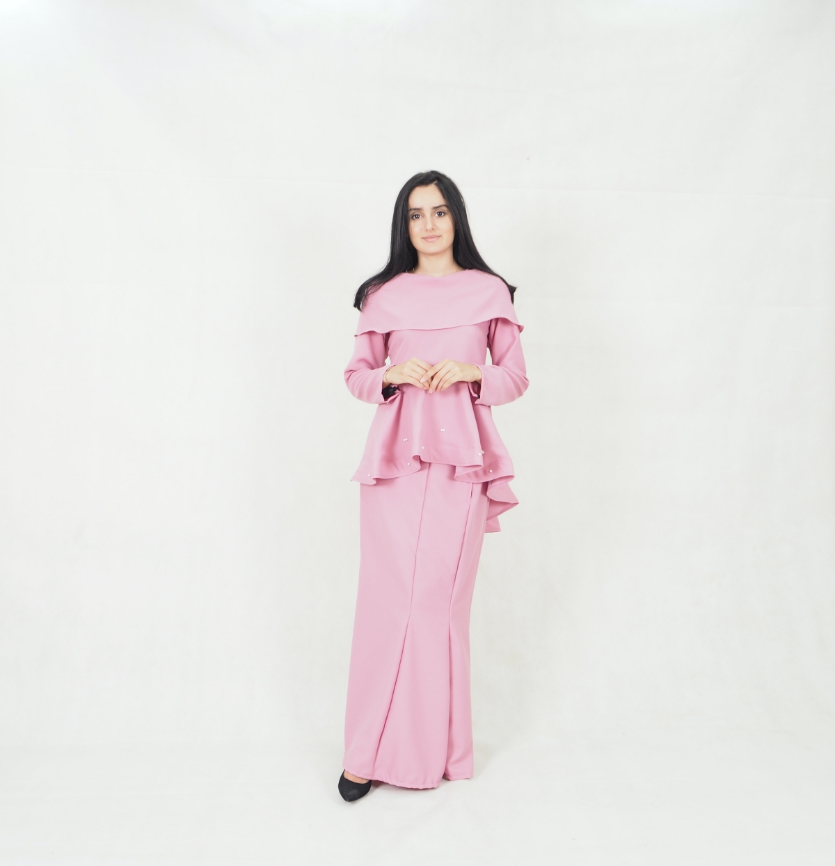 SW5352 MODERN PEPLUM BAJU KURUNG PINK