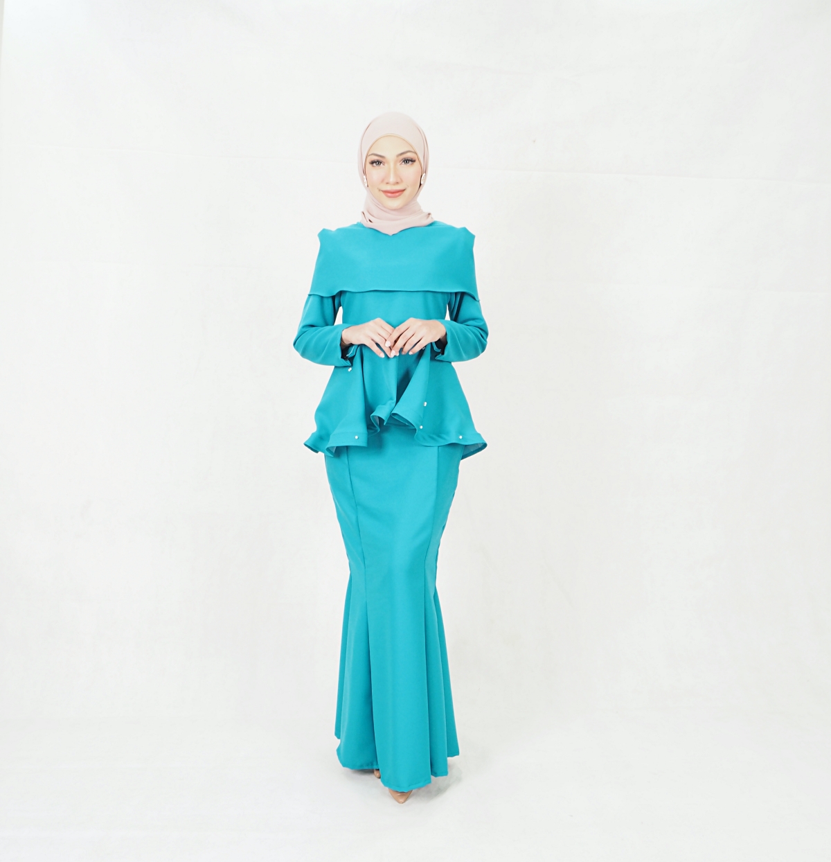 SW5352 MODERN PEPLUM BAJU KURUNG GREEN