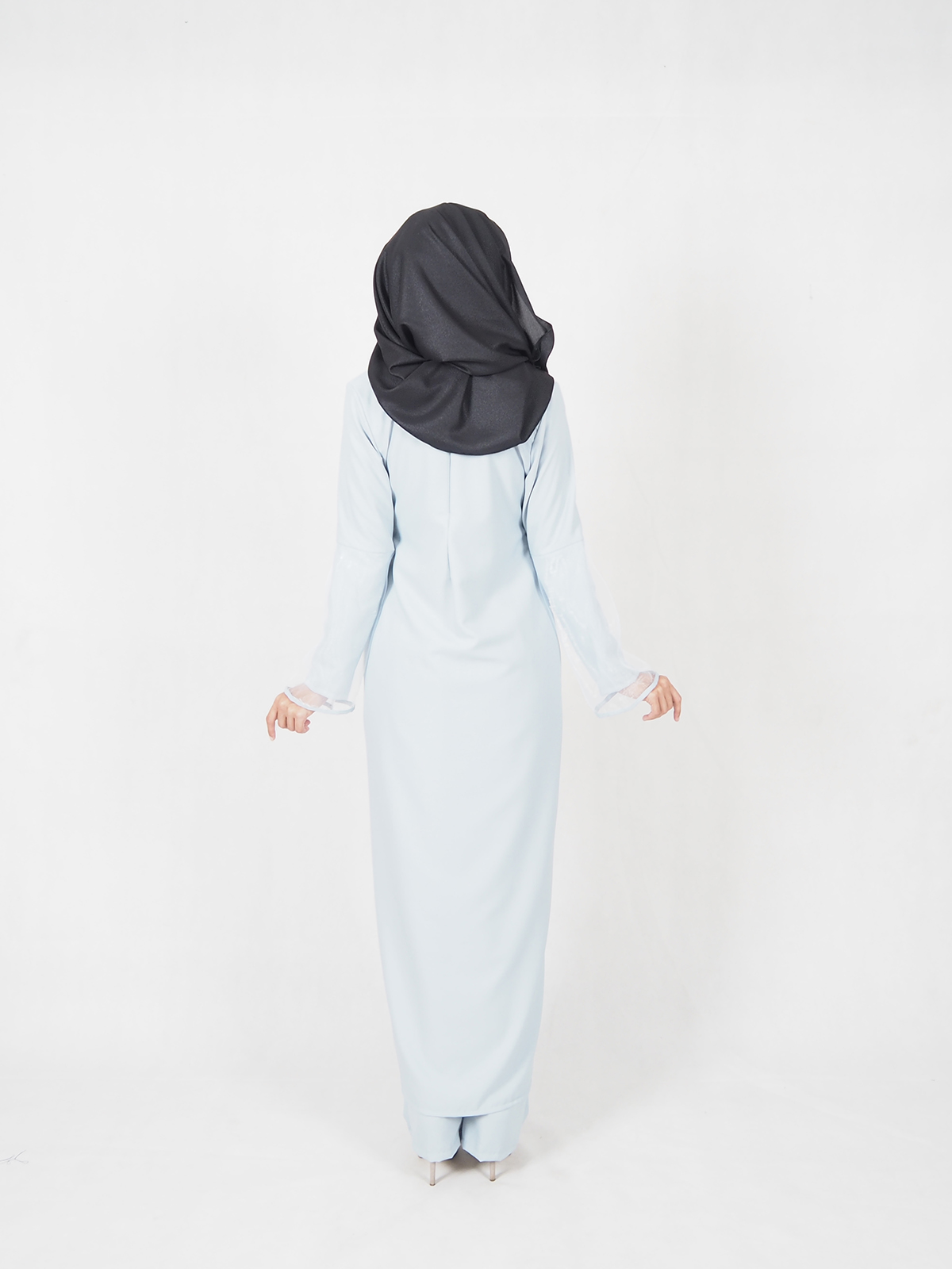 SW5356 PLUS SIZE BREASTFEEDING BLOUSE & PANTS LIGHT BLUE