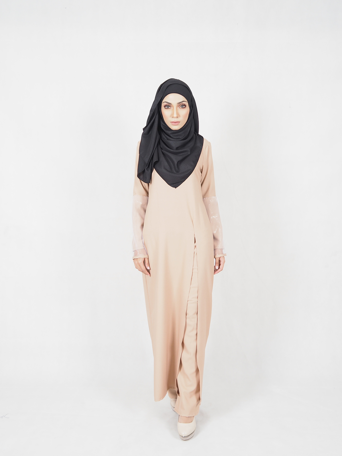 SW5356 PLUS SIZE BREASTFEEDING BLOUSE & PANTS BROWN