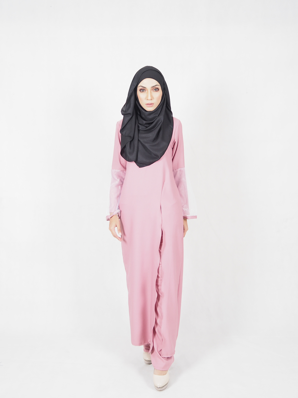 SW5356 PLUS SIZE BREASTFEEDING BLOUSE & PANTS PINK