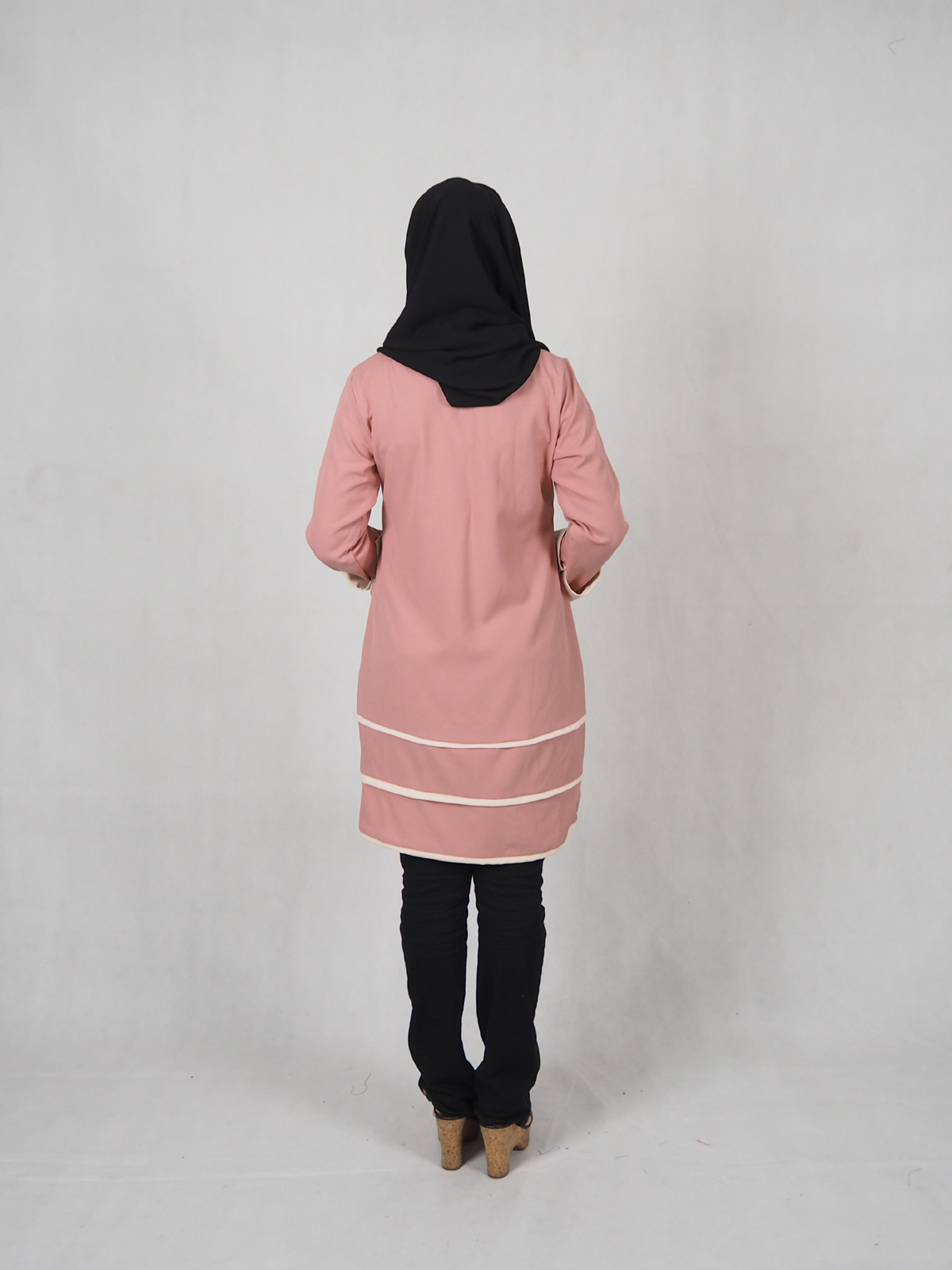 SW5358 WOMEN'S TRENDY BLOUSE DUSTY PINK