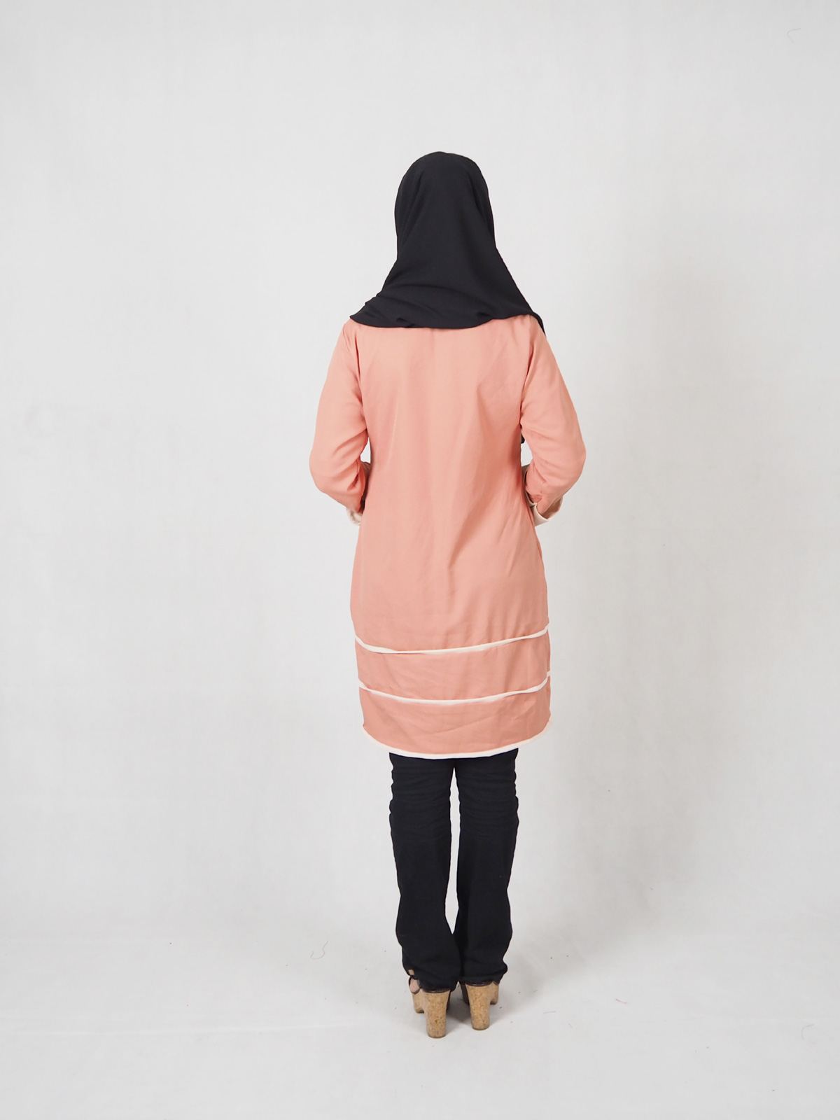SW5358 WOMEN'S TRENDY BLOUSE PEACH