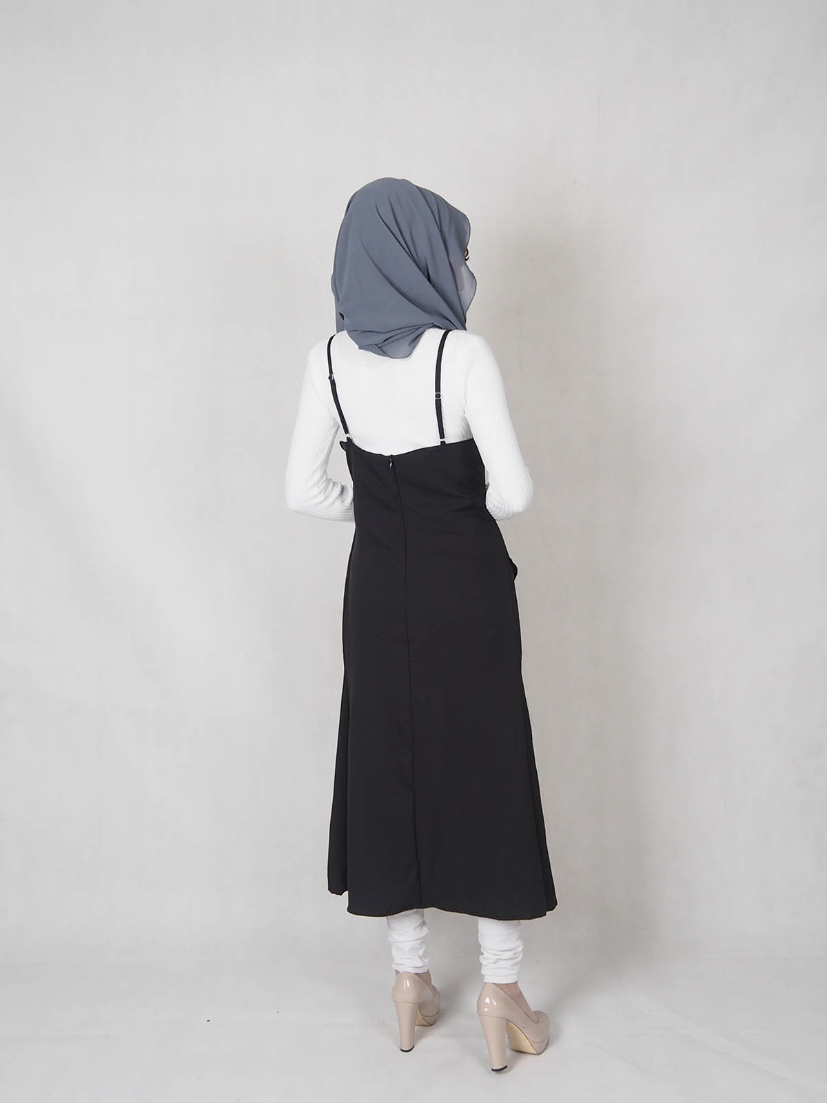 SW5359 WOMEN'S STRAP DRESS BLACK