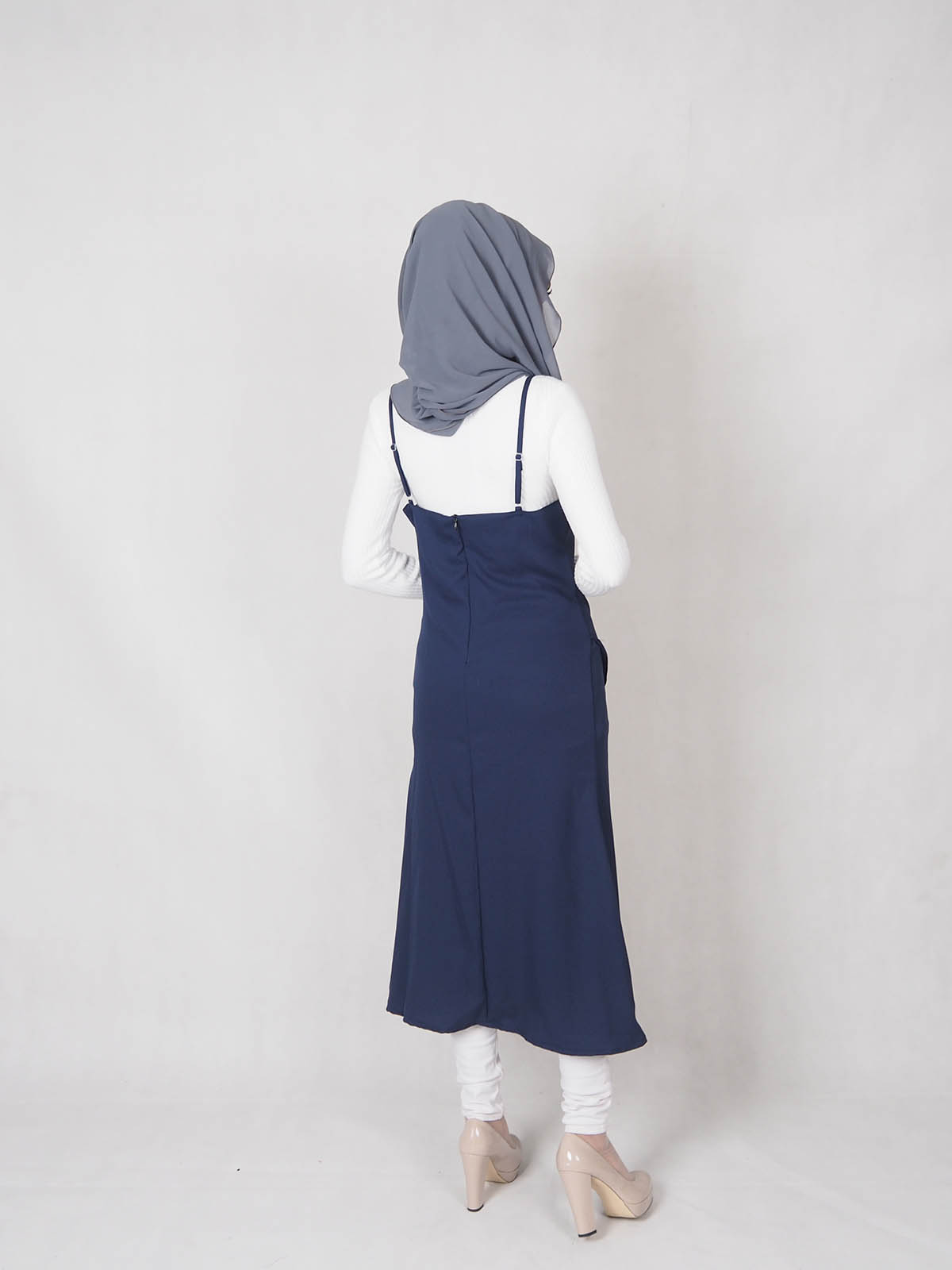 SW5359 WOMEN'S STRAP DRESS NAVY BLUE