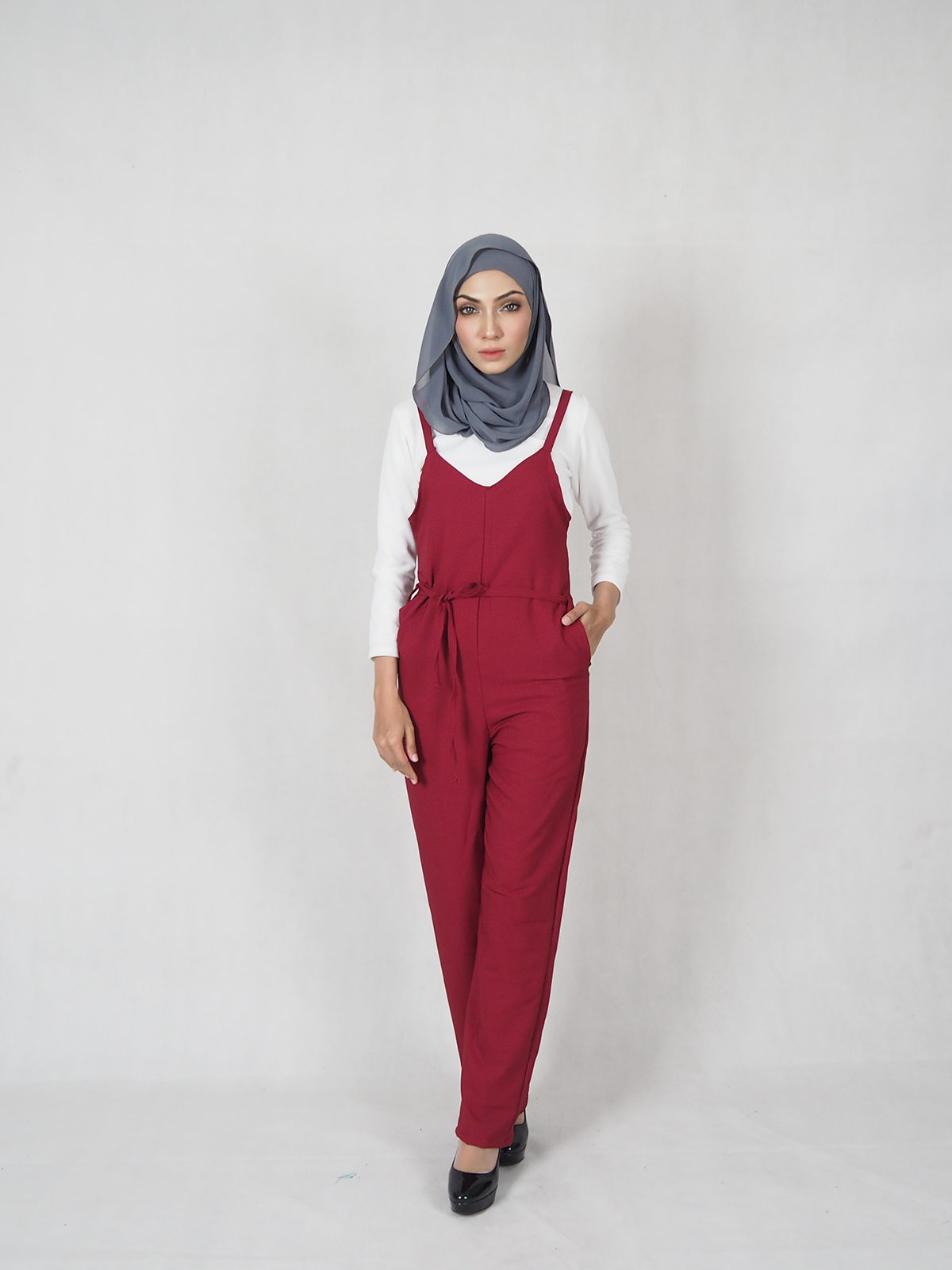 SW5364 Daria Stylish Jumpsuit Maroon