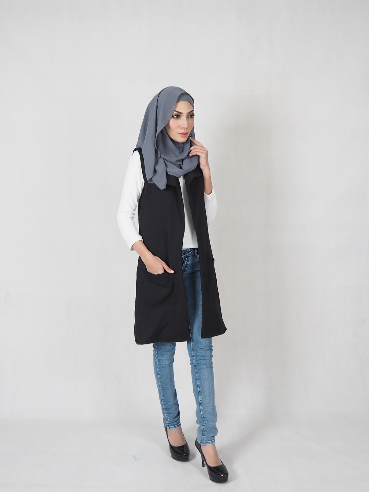 SW5365 Jesica Stylish Jacket Black
