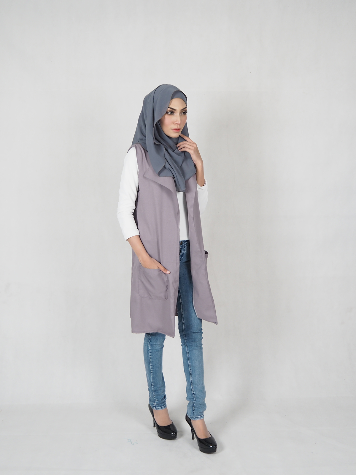 SW5365 Jesica Stylish Jacket Grey