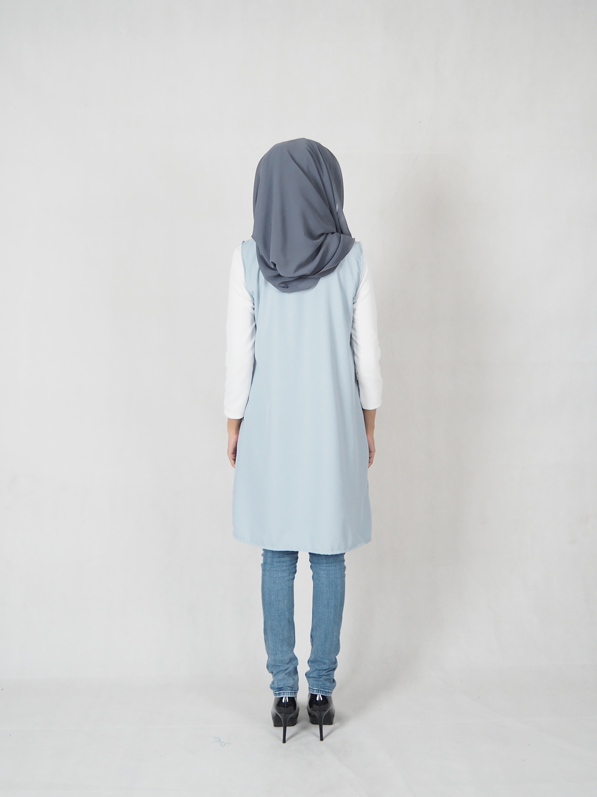SW5365 Jesica Stylish Jacket Light Blue