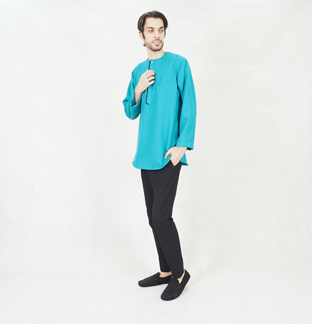 SW5368 Slim Fit Long Sleeves Top Green