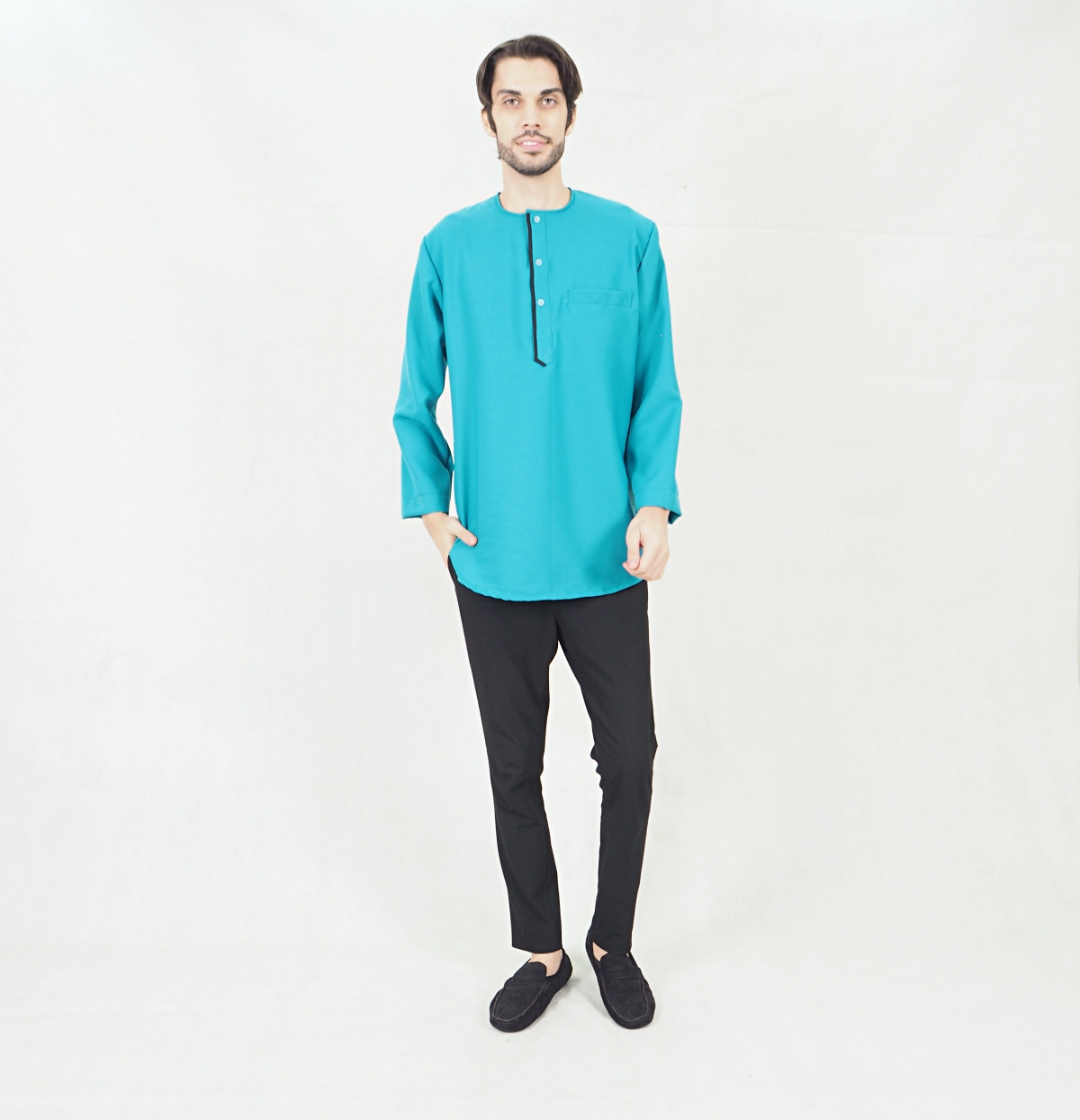 SW5368 Slim Fit Long Sleeves Top Green