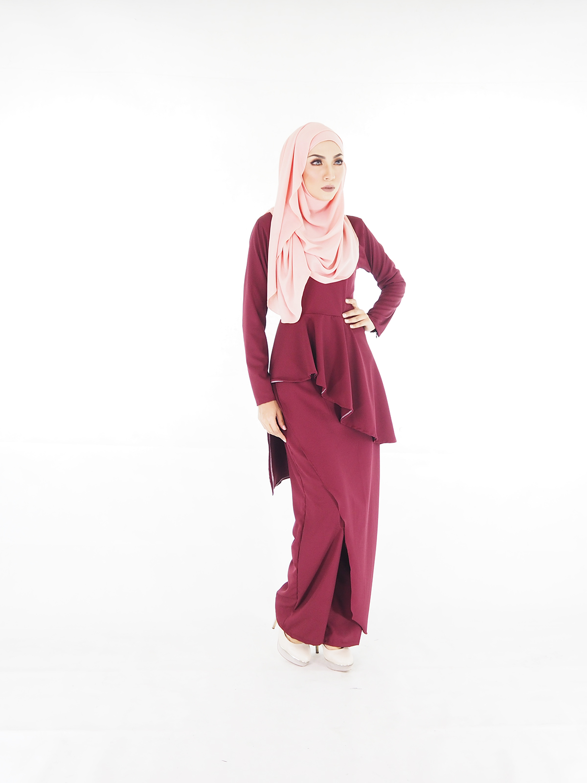 SW5369 PLUS SIZE BREASTFEEDING SET WEAR MAROON