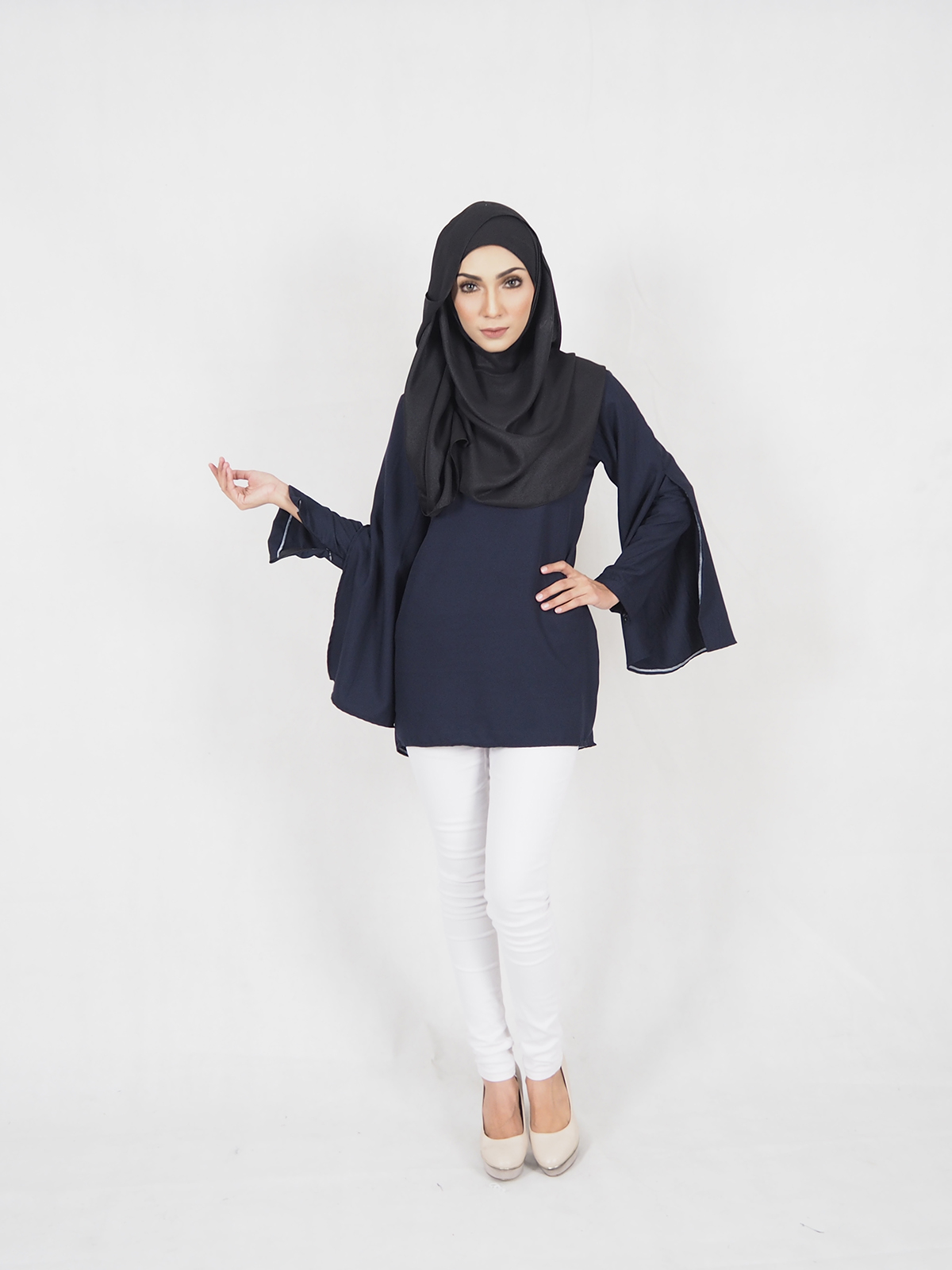 SW5371 PLUS SIZE BREASTFEEDING NAVY BLUE