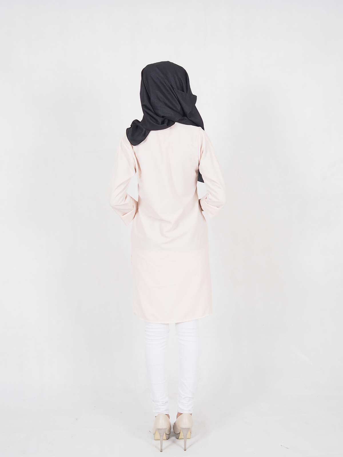 SW5372 PLUS SIZE WOMEN'S BLOUSE PEACH
