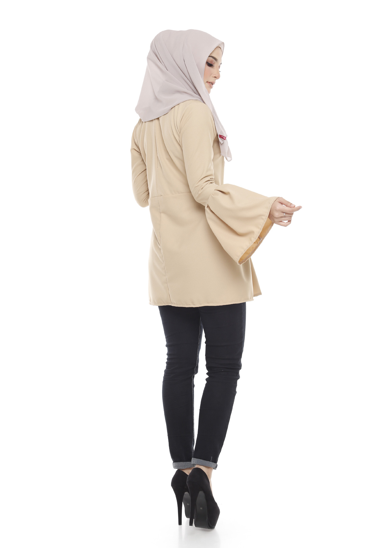 SW5376 STYLISH PLUS SIZE BLOUSE CREAM