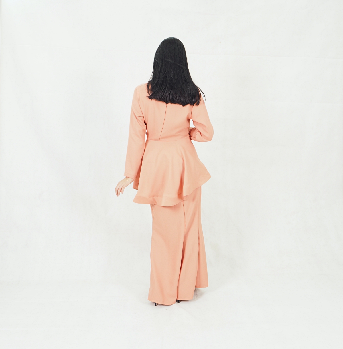 SW5379 Peplum Fishtail Baju Kurung Peach