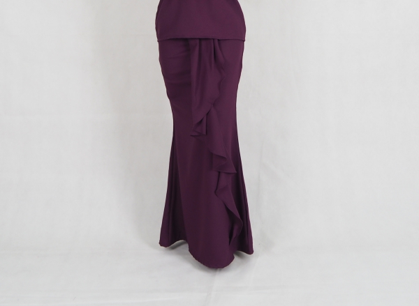 SW5380 PLUS SIZE MAXI SKIRT PURPLE