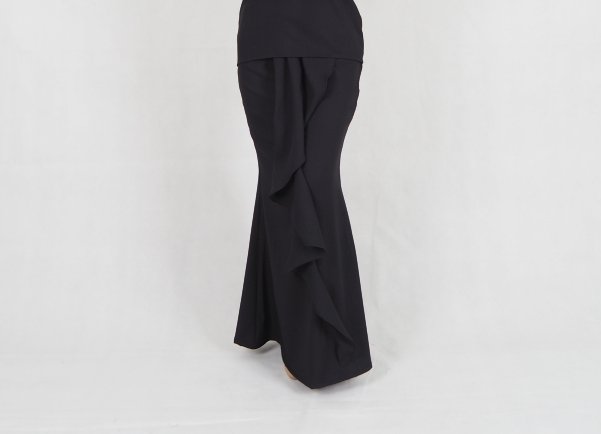 SW5380 PLUS SIZE MAXI SKIRT BLACK