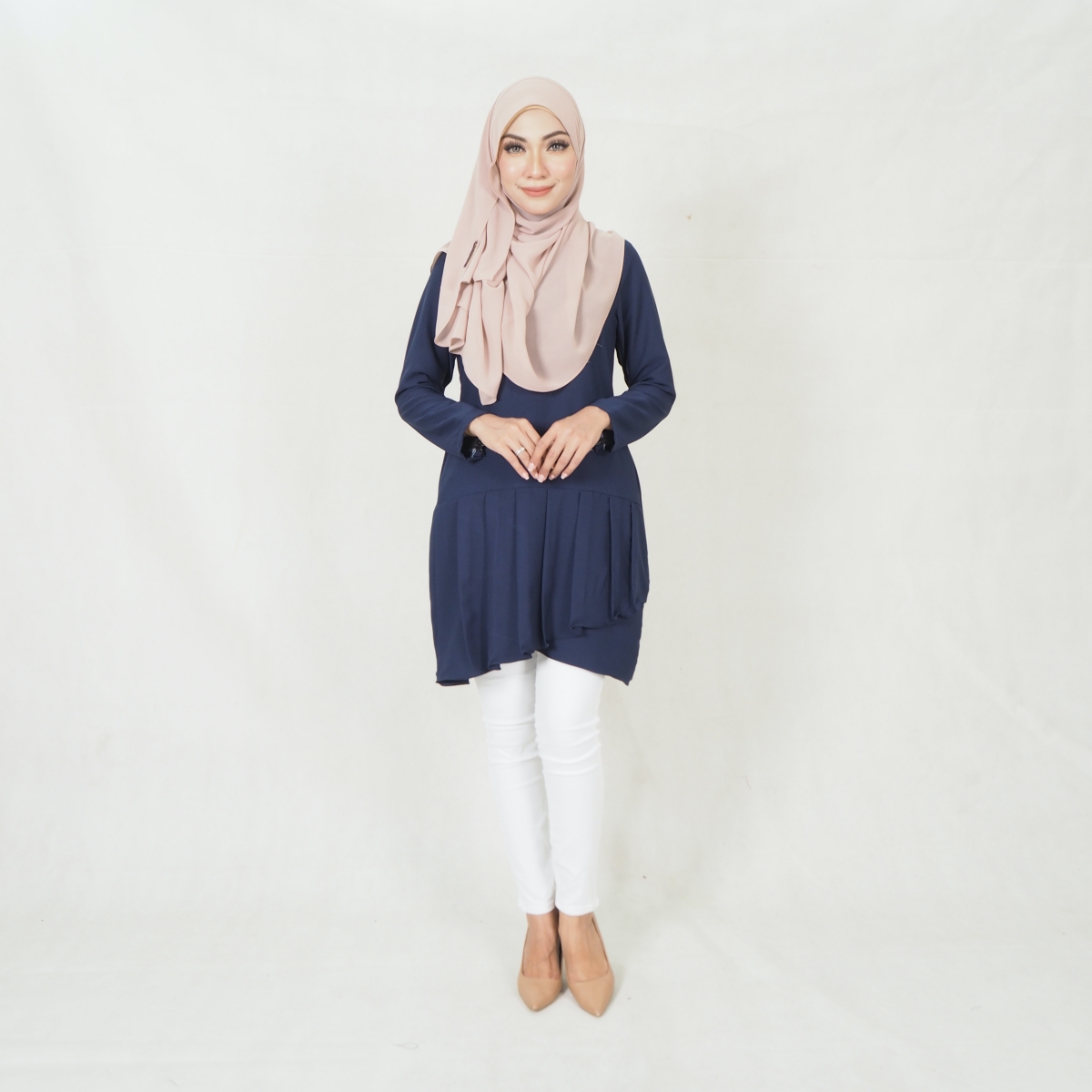 SW5381 Women's Long Sleeves Blouse Navy Blue