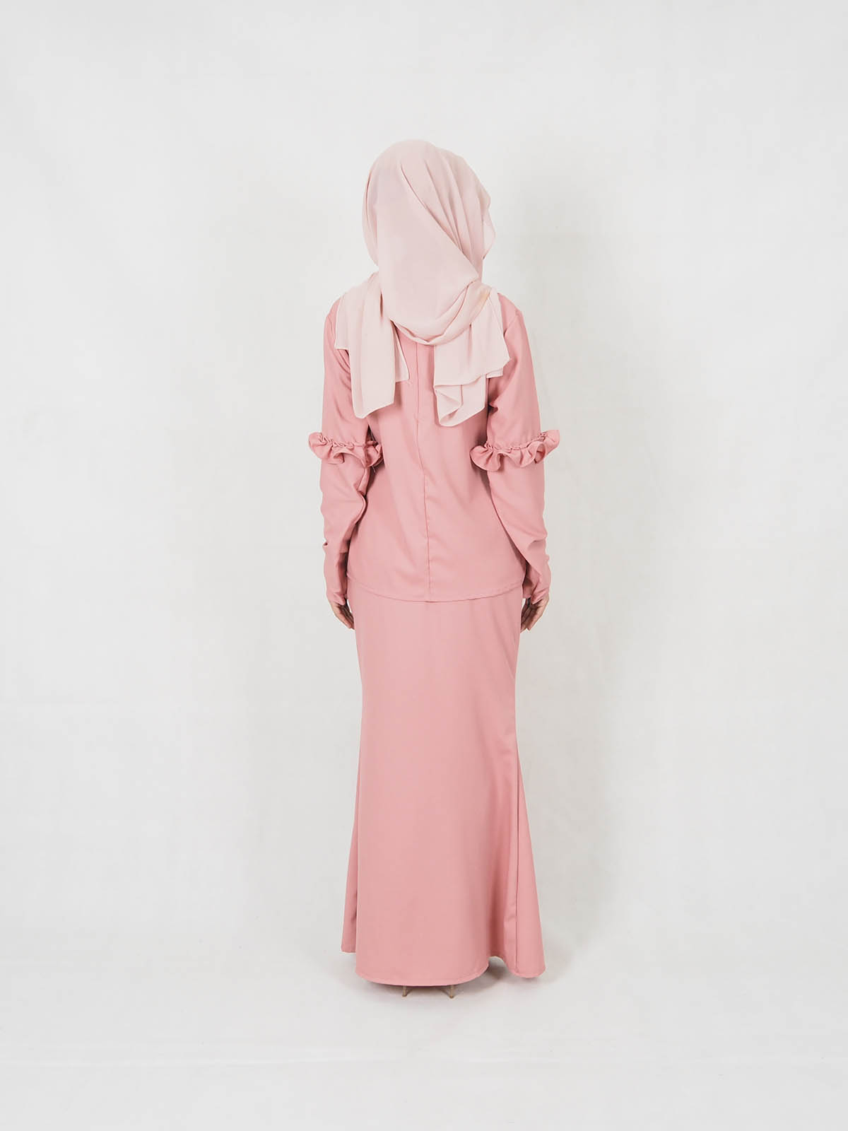SW5383 MODERN MATERNITY MUSLIMAH BAJU KURUNG PINK