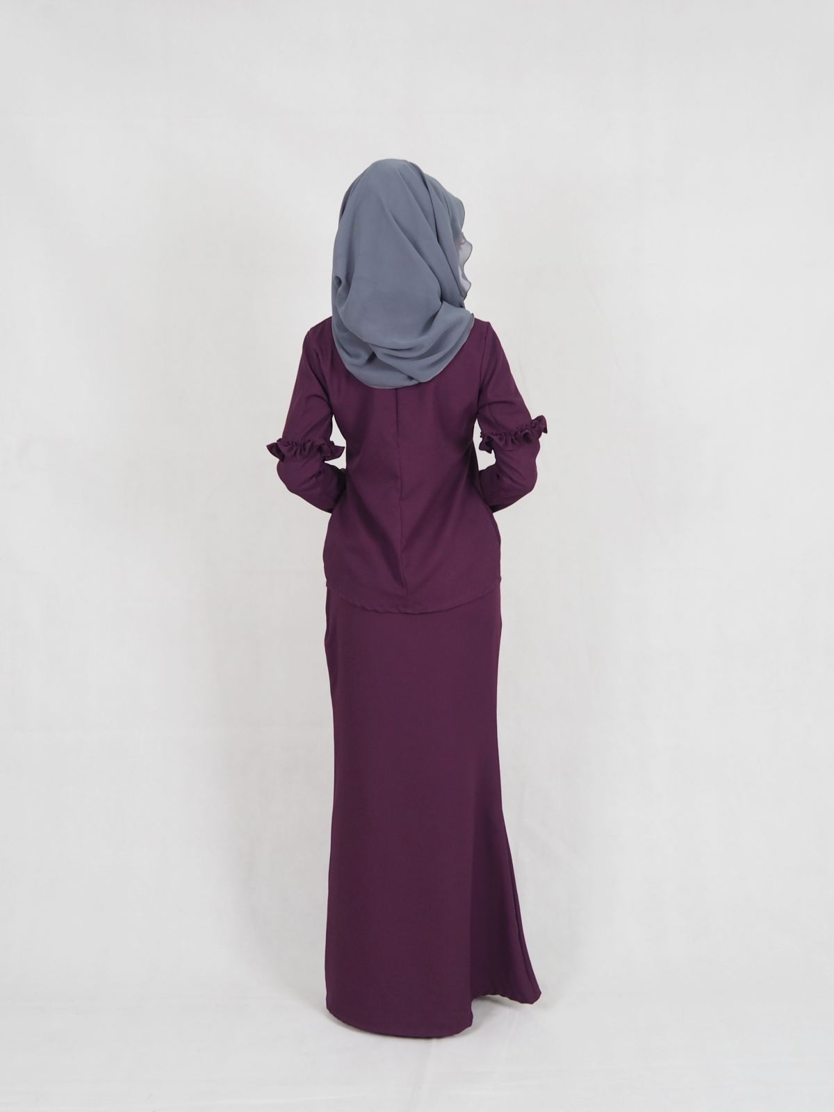 SW5383 MODERN MATERNITY MUSLIMAH BAJU KURUNG PURPLE