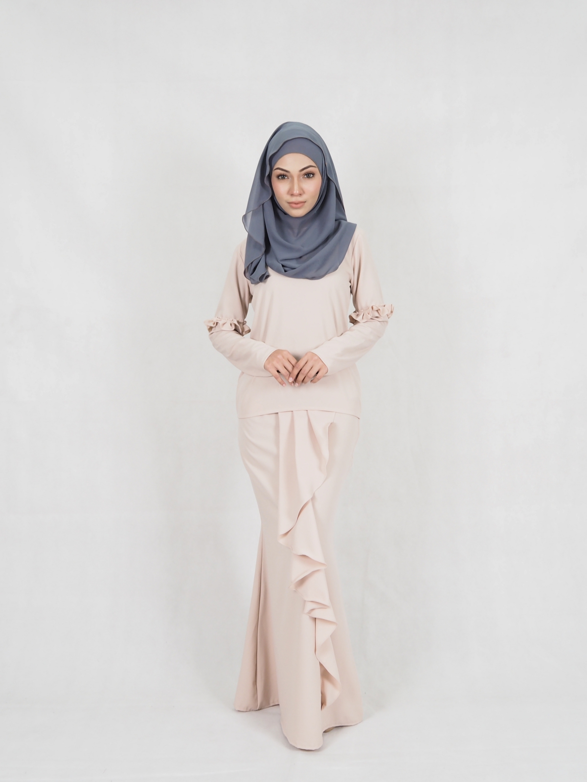 SW5383 MODERN MATERNITY MUSLIMAH BAJU KURUNG CREAM
