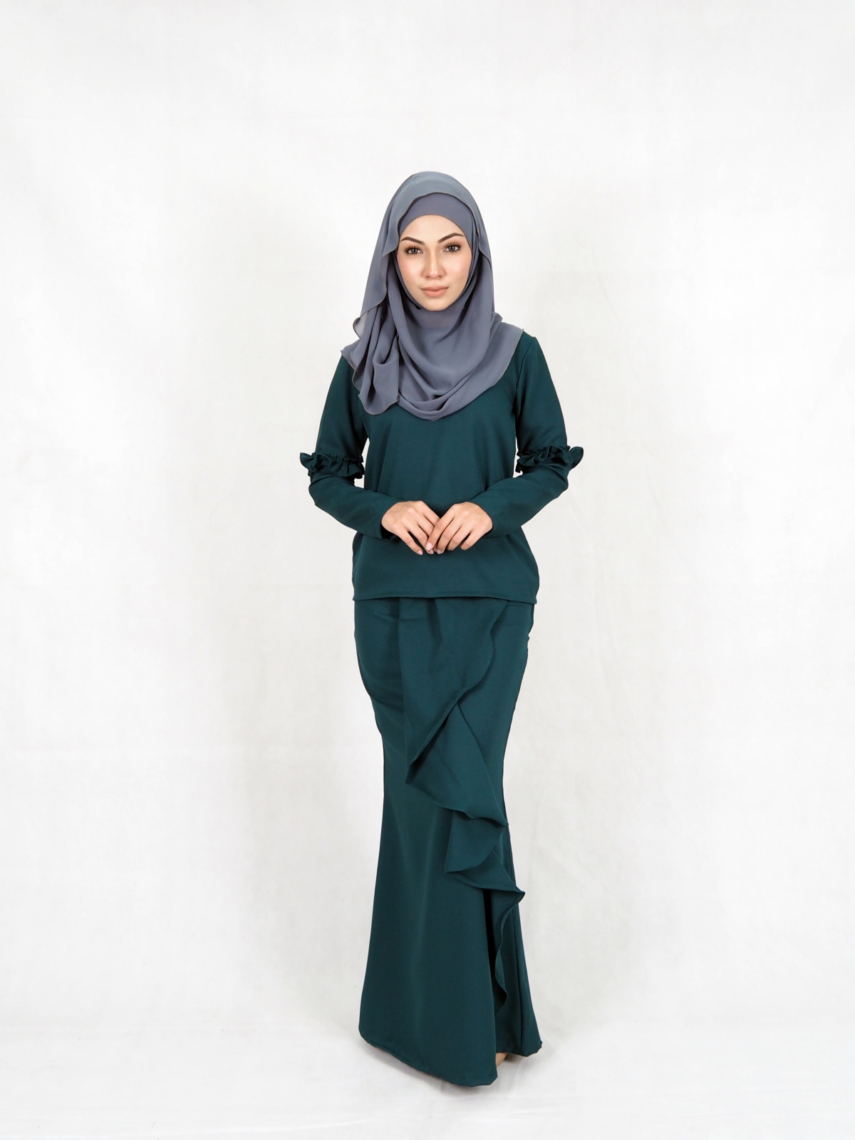 SW5383 MODERN MATERNITY MUSLIMAH BAJU KURUNG EMERALD GREEN