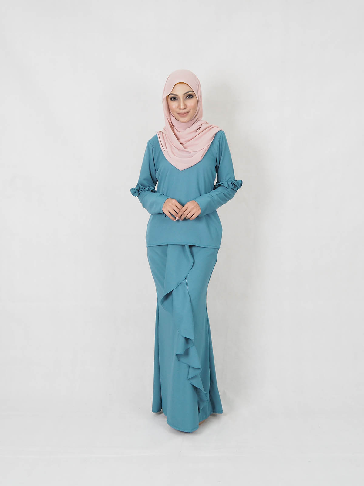 SW5383 MODERN MATERNITY MUSLIMAH BAJU KURUNG GREEN