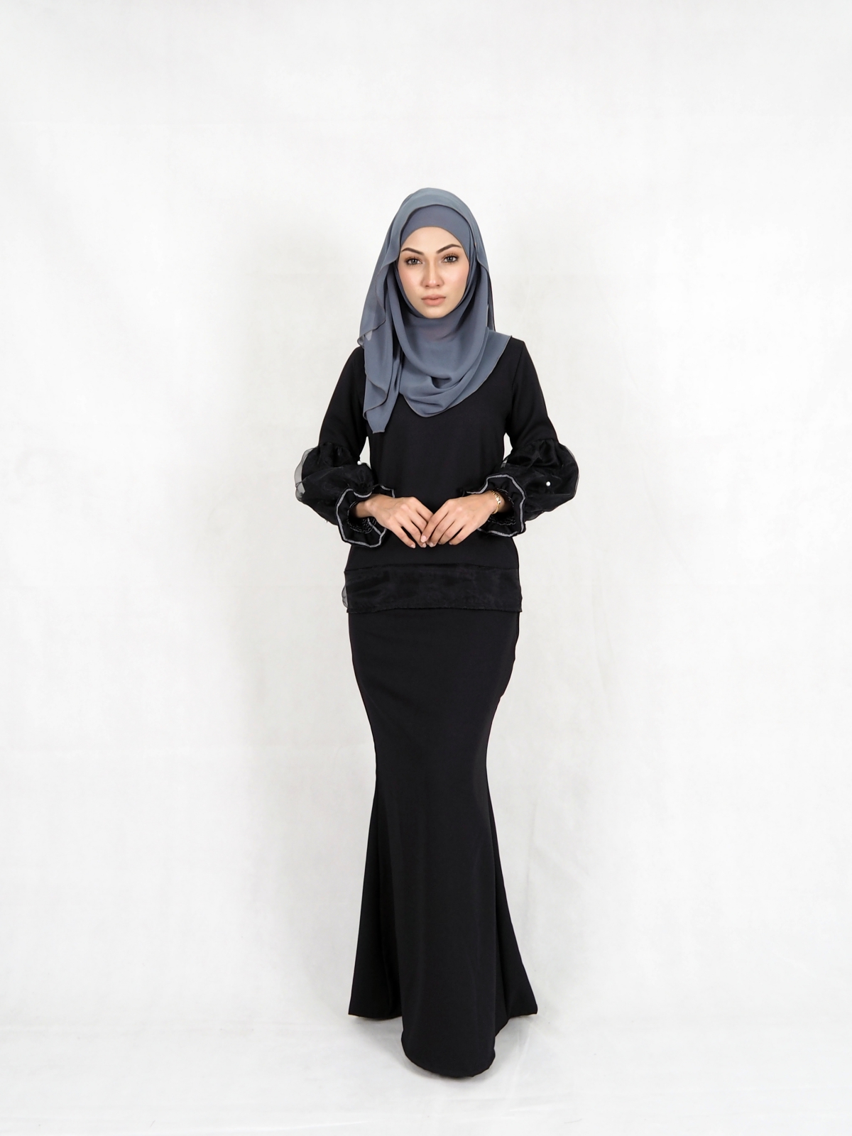 SW5384 MATERNITY STYLISH BAJU KURUNG BLACK