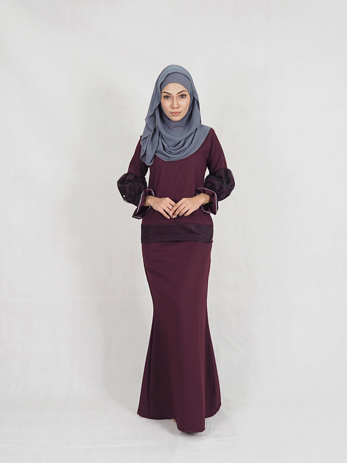 SW5384 MATERNITY STYLISH BAJU KURUNG PURPLE