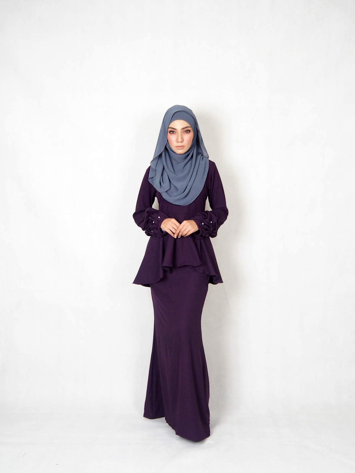 SW5385 MATERNITY PEPLUM BAJU KURUNG PURPLE